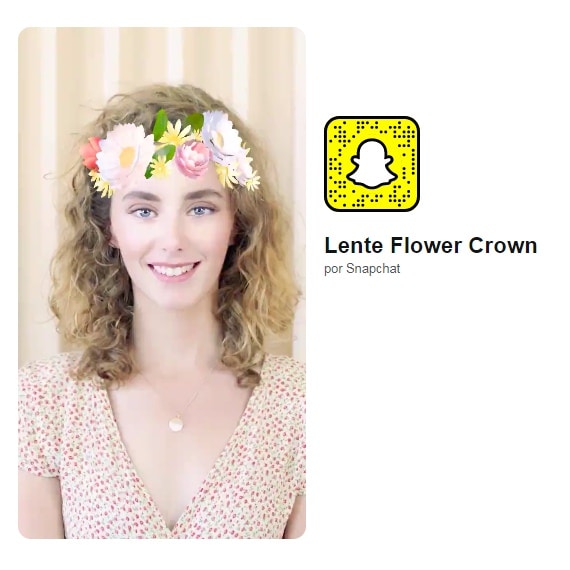 filtro de snapchat flower Crown
