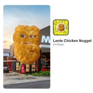 filtro gracioso de snapchat Chicken Nugget