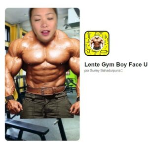 filtro gracioso de snapchat gym boy face