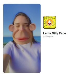 filtro gracioso de snapchat silly face
