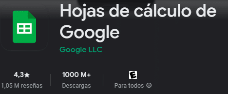 Hojas de cálculo de Google