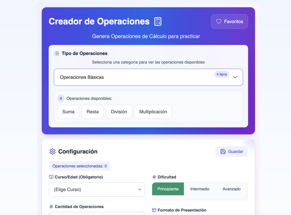 creador operaciones calculalo
